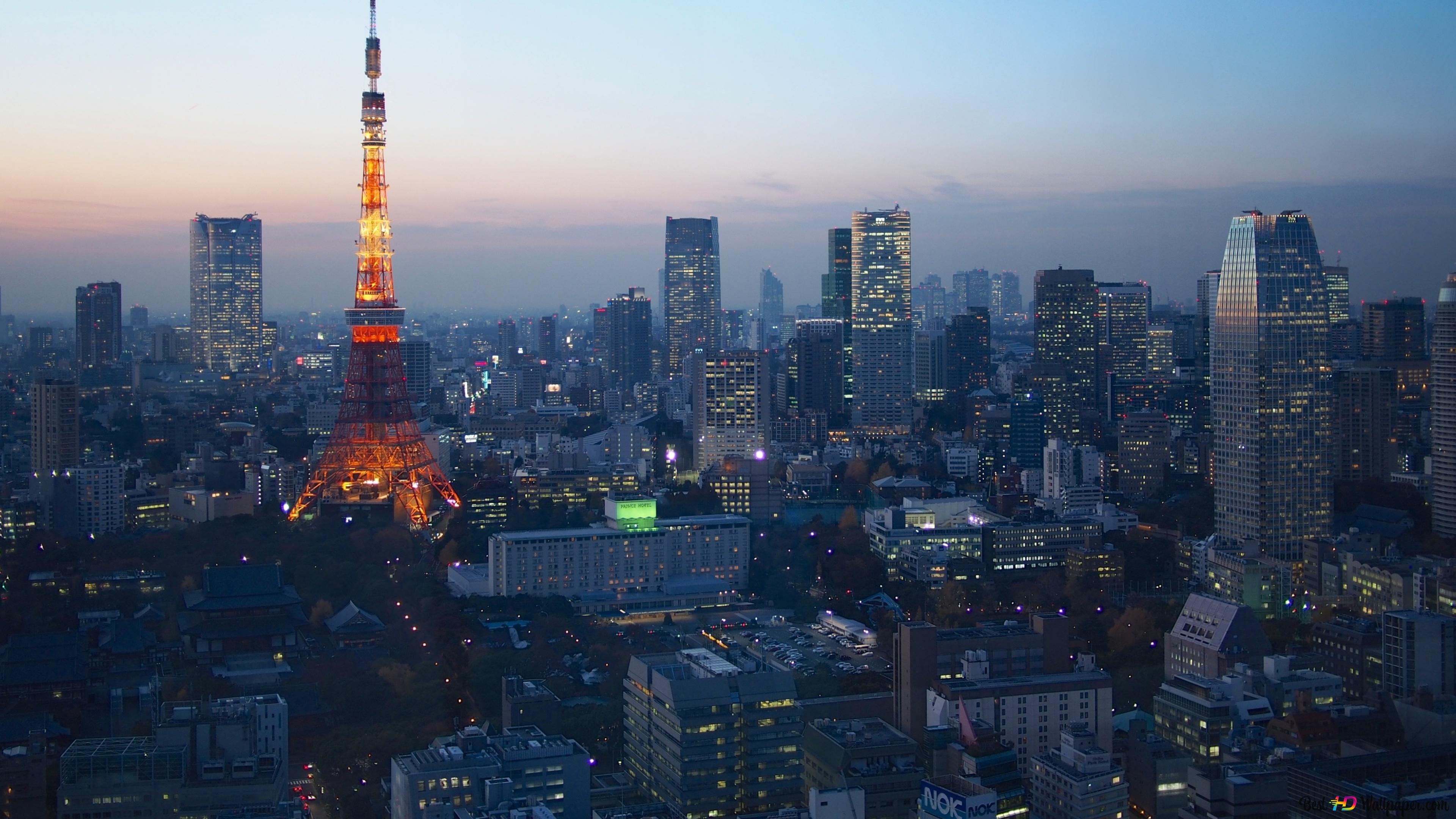 Tokyo at night 4K wallpaper download