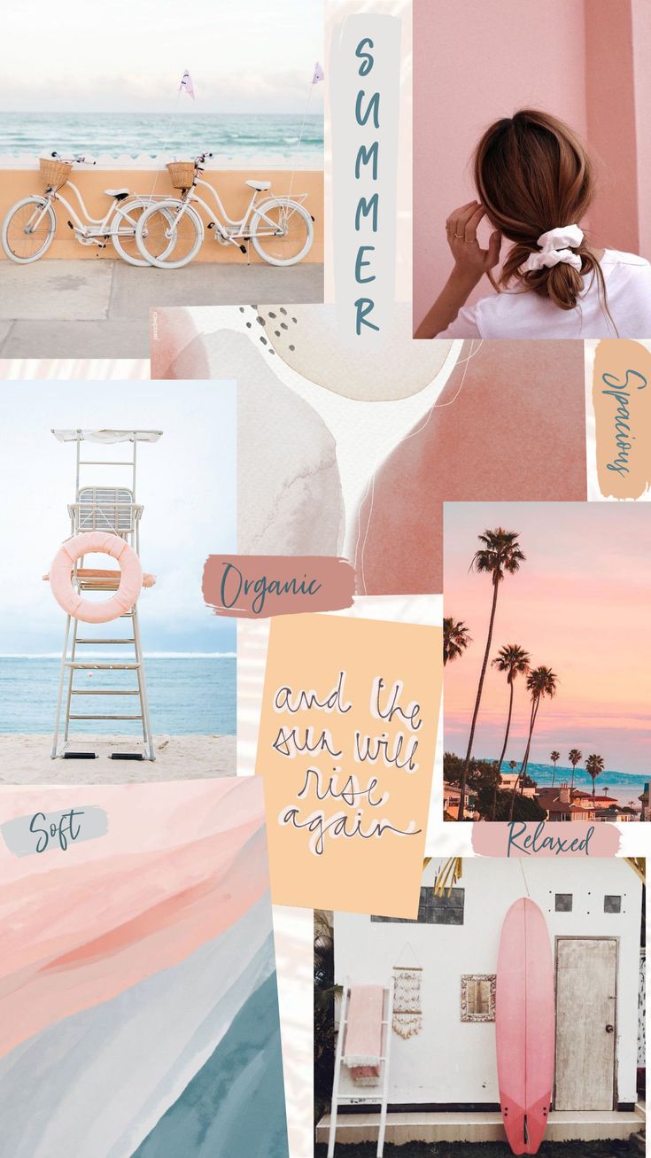 Summer Moodboard. Mood board, Pastel beach, Mood boards