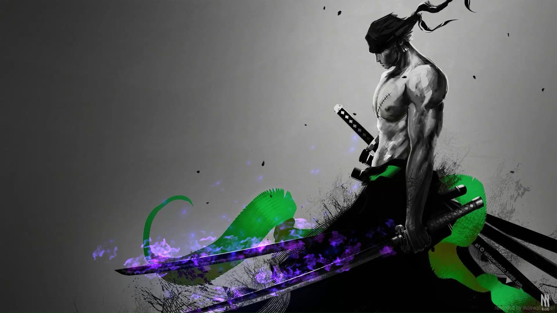 Zoro Nitoryu Iai: Rashomon One Piece Live Wallpaper