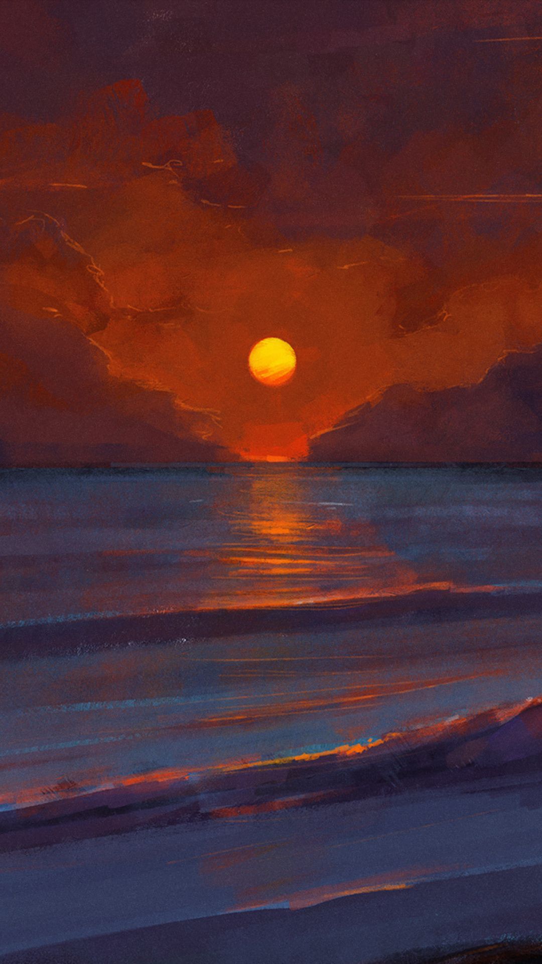 Sunset Digital Art In 1080x1920 Resolution. Sunrise art, Sunset art, Sunset artwork