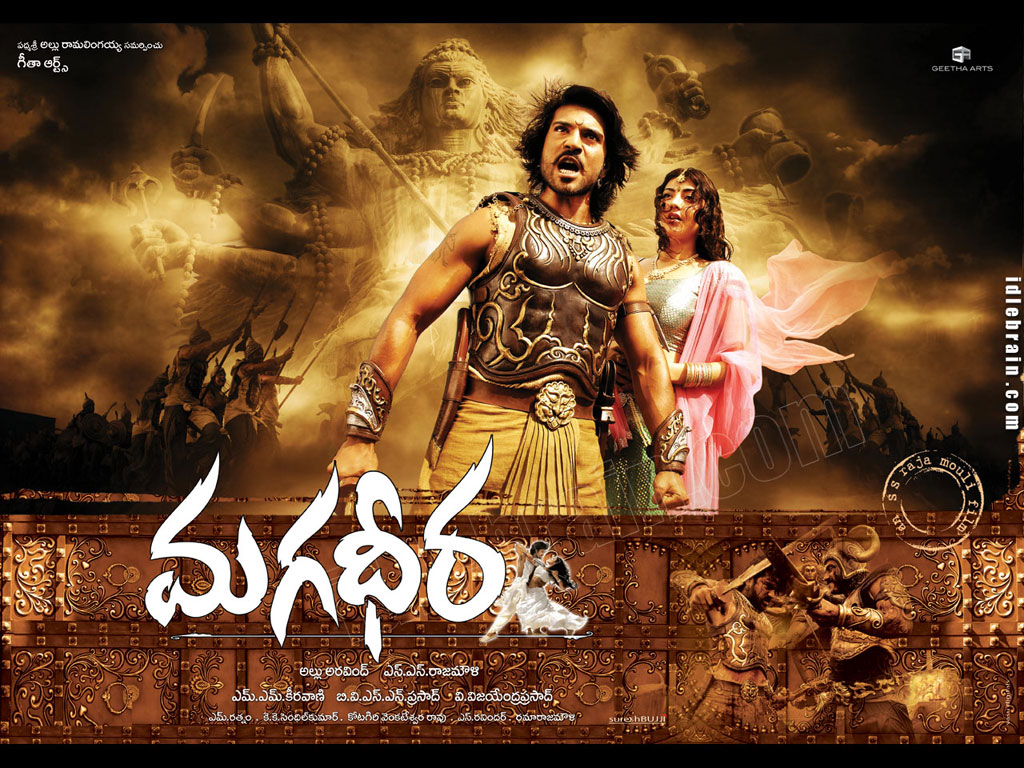 Magadheera film wallpaper cinema Charan Teja & Kajal Agarwal