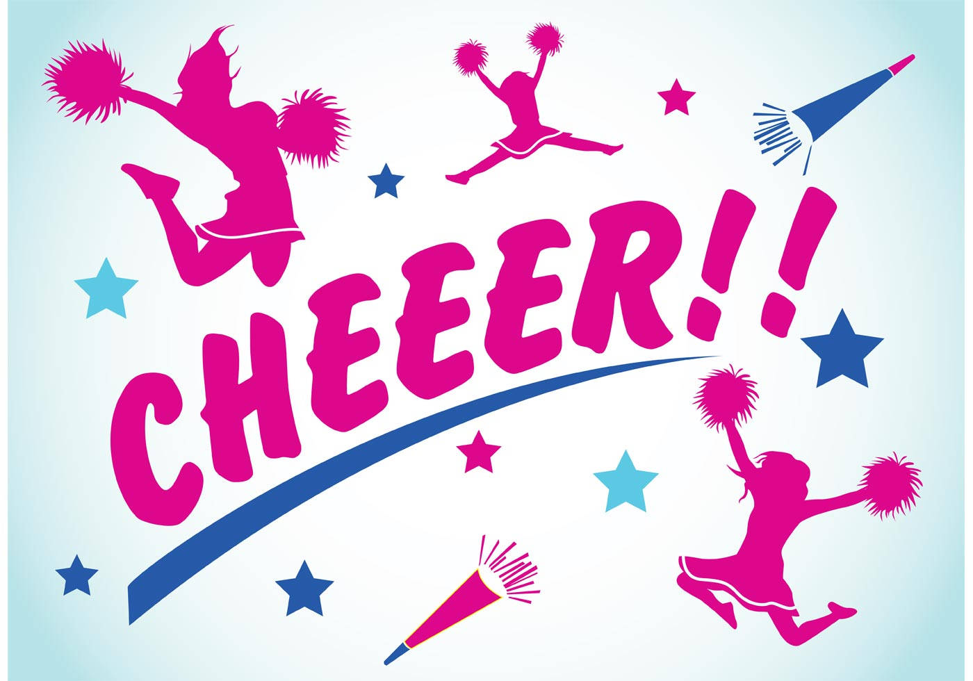 Download Cheerleader Pink And Blue Wallpaper