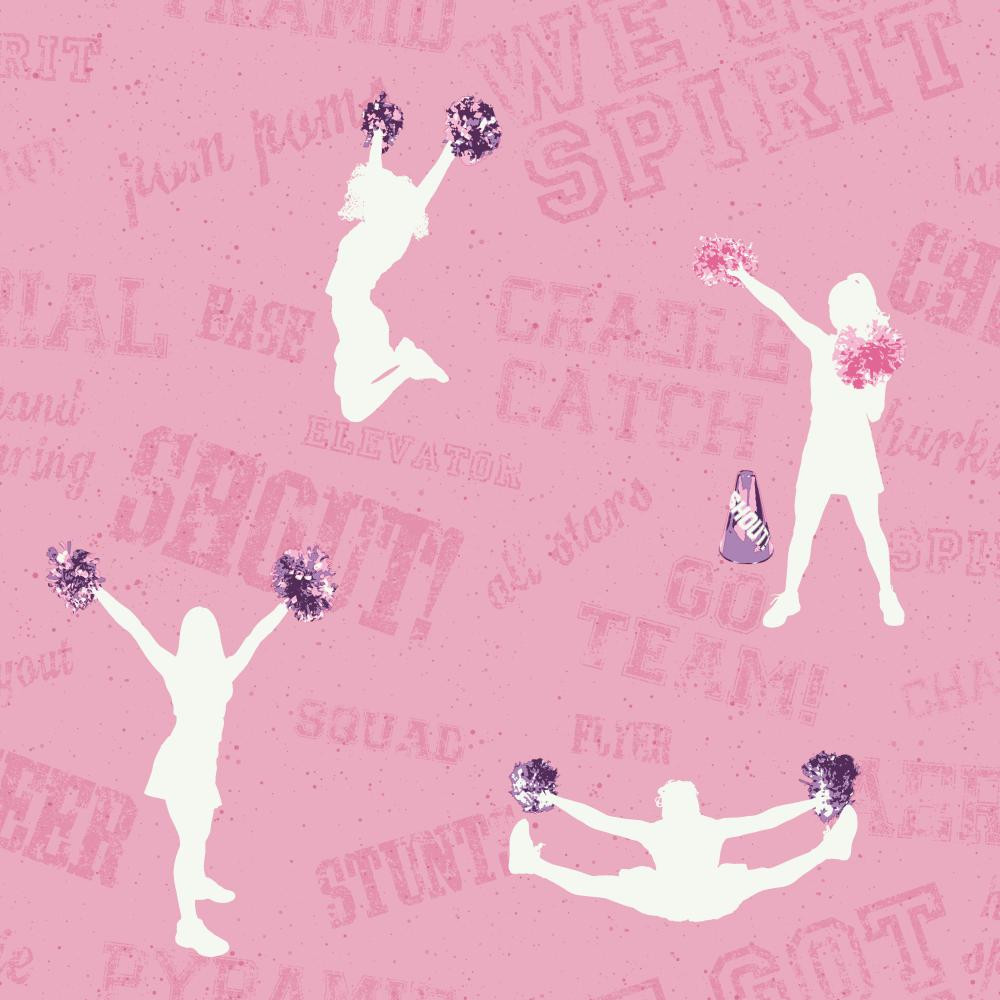 Girl Power 2 Cheer Pink Wallpaper PW4000