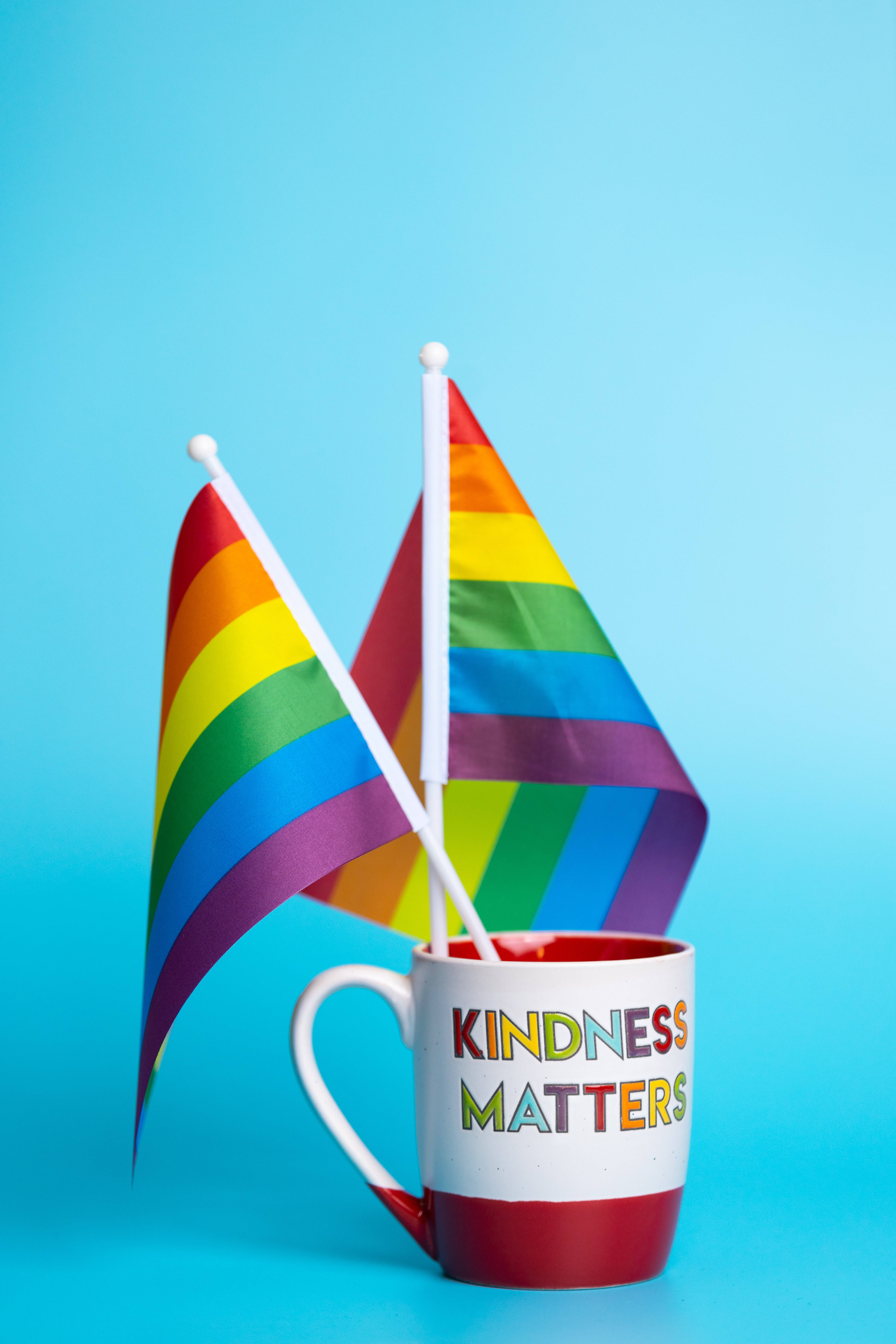 Download Pride Flag Kindness Matters Wallpaper