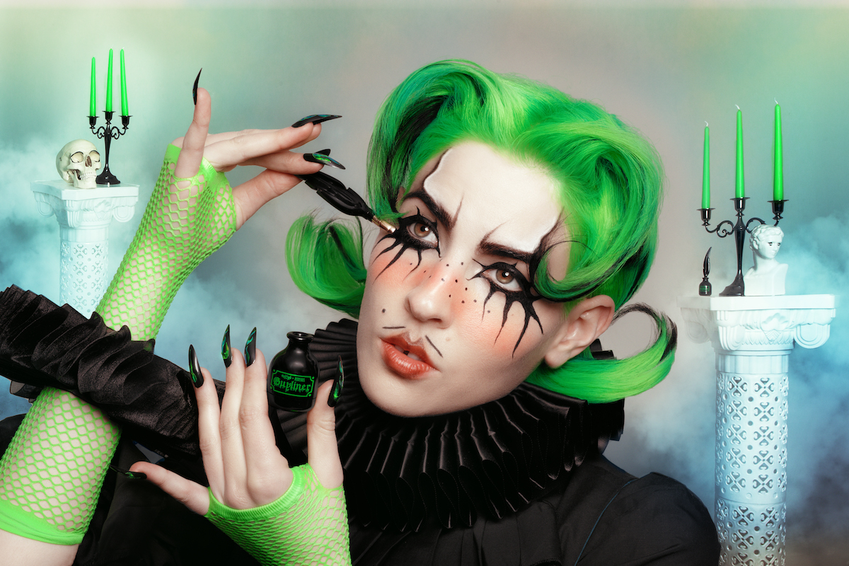 Dorian Electra new single, and beauty product, called Guyliner