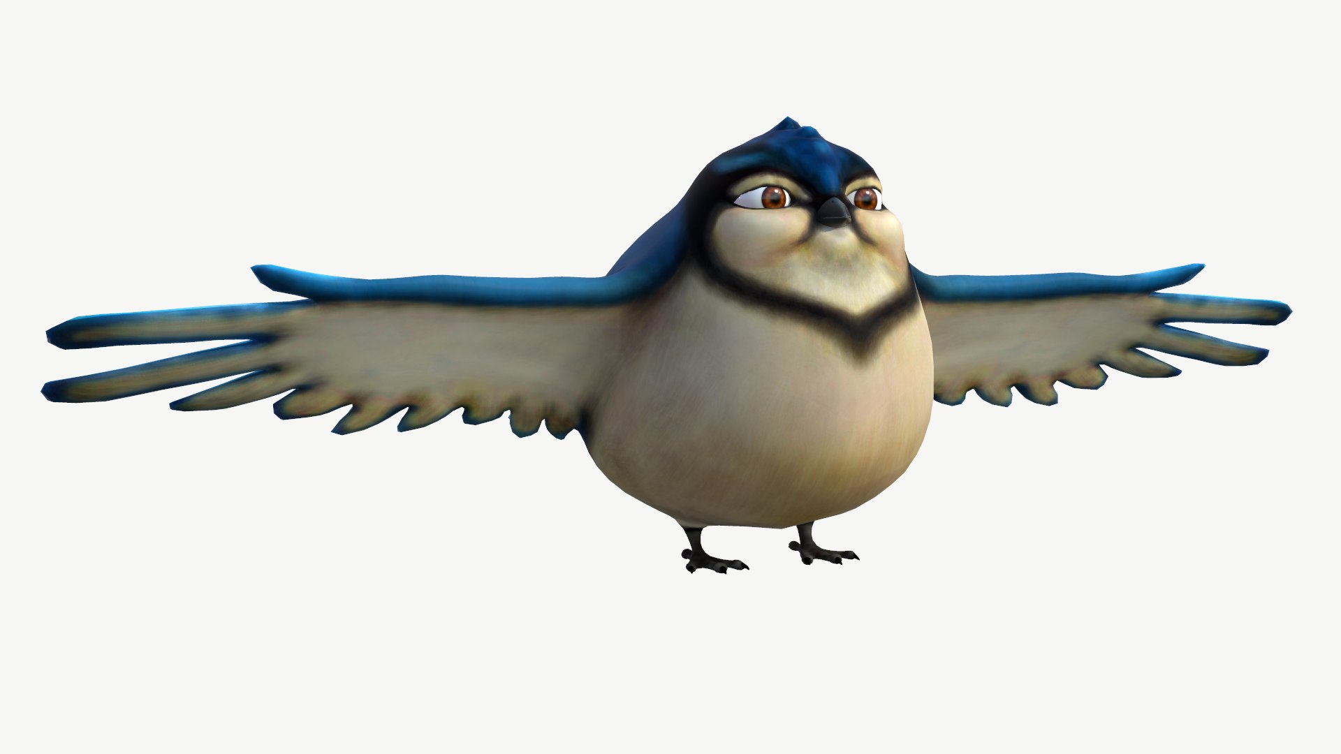 cute fat cartoon bird 3D x