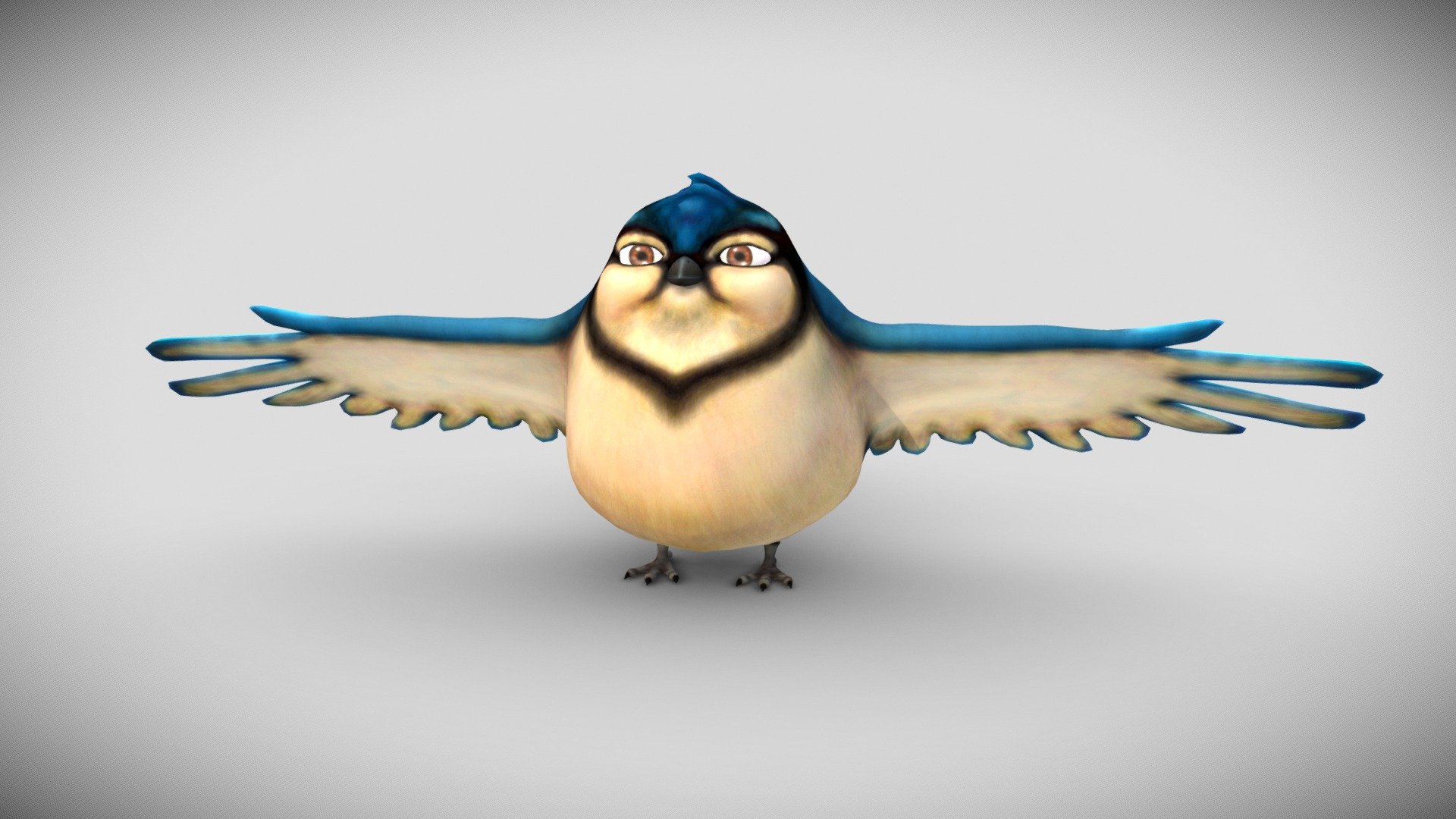 Cartoon Fat Bird Royalty Free 3D model by Animagamma [8266727]