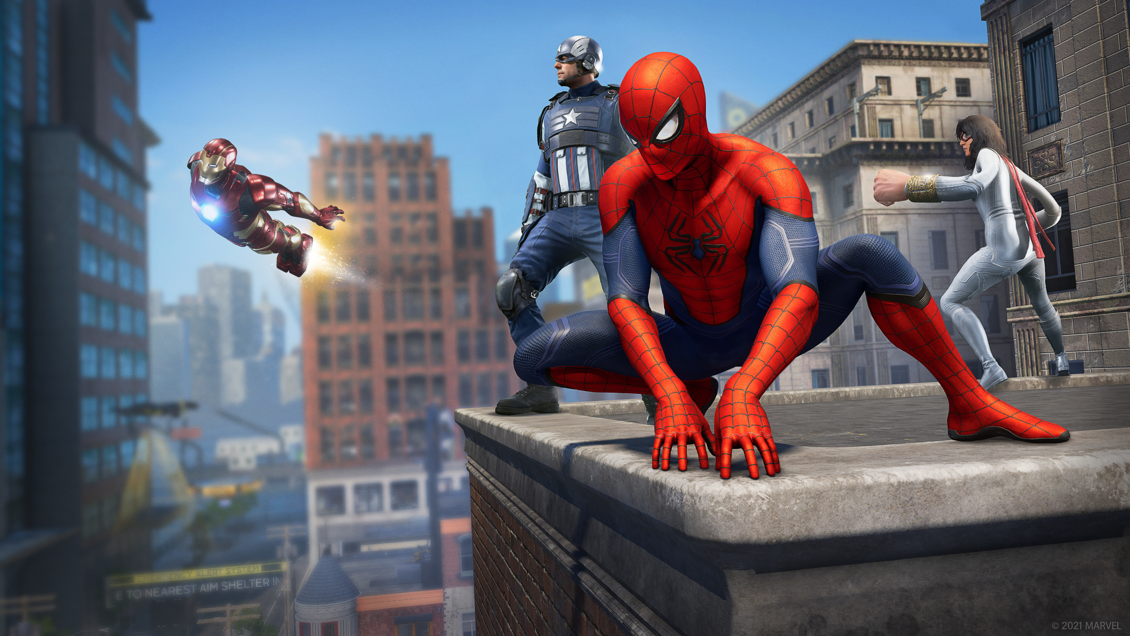 HD desktop wallpaper: Spider Man, Iron Man, Captain America, Video Game, The Avengers, Marvel's Avengers download free picture