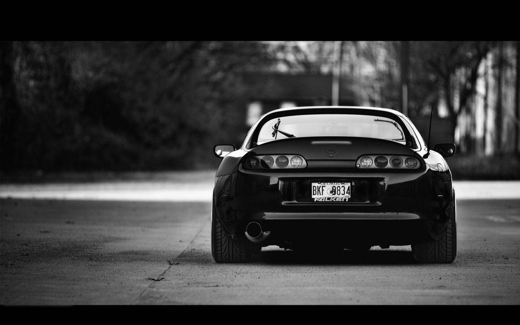 Download Black And White Toyota Supra Mk4 Wallpaper
