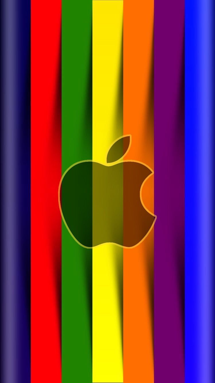 Rainbow iPhone Wallpaper. Apple logo wallpaper iphone, Apple wallpaper iphone, Apple wallpaper