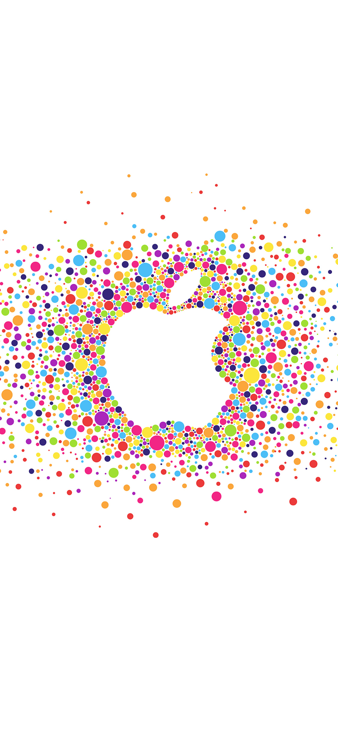 iPhoneXpapers art apple rainbow minimal