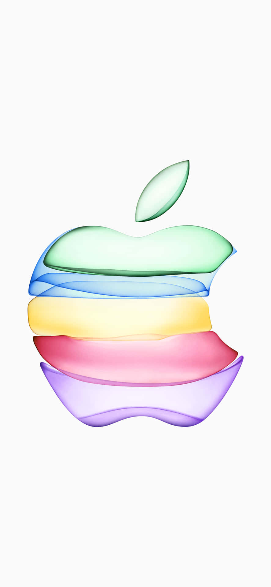 Download iPhones Xs Max Rainbow Apple Logo Wallpaper