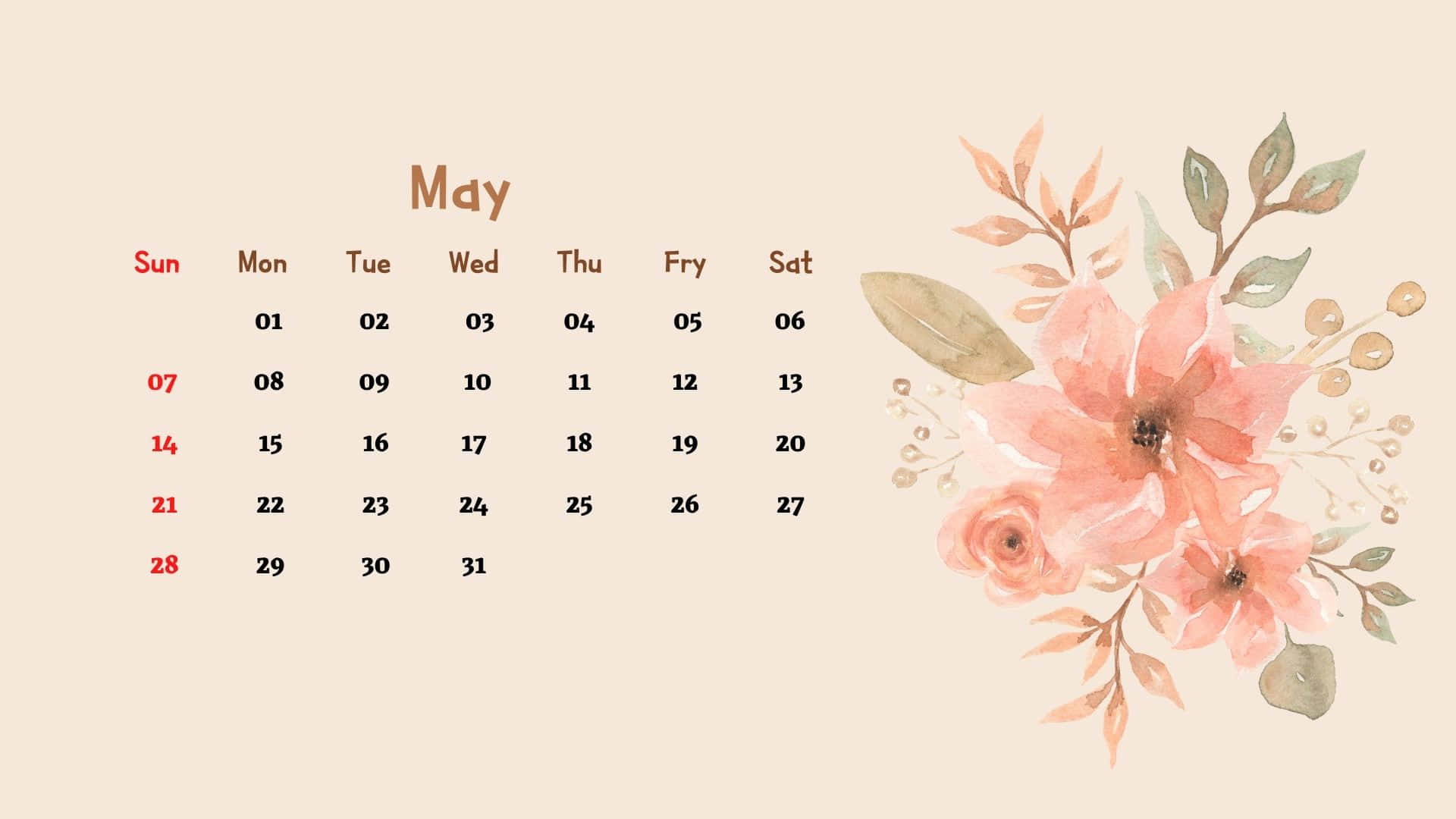 May 2023 Calendar Wallpapers Wallpaper Cave