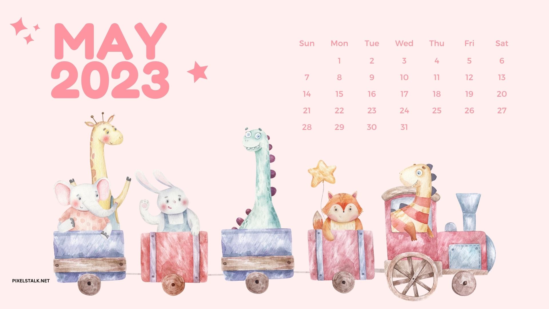 May 2023 Calendar Desktop Wallpaper