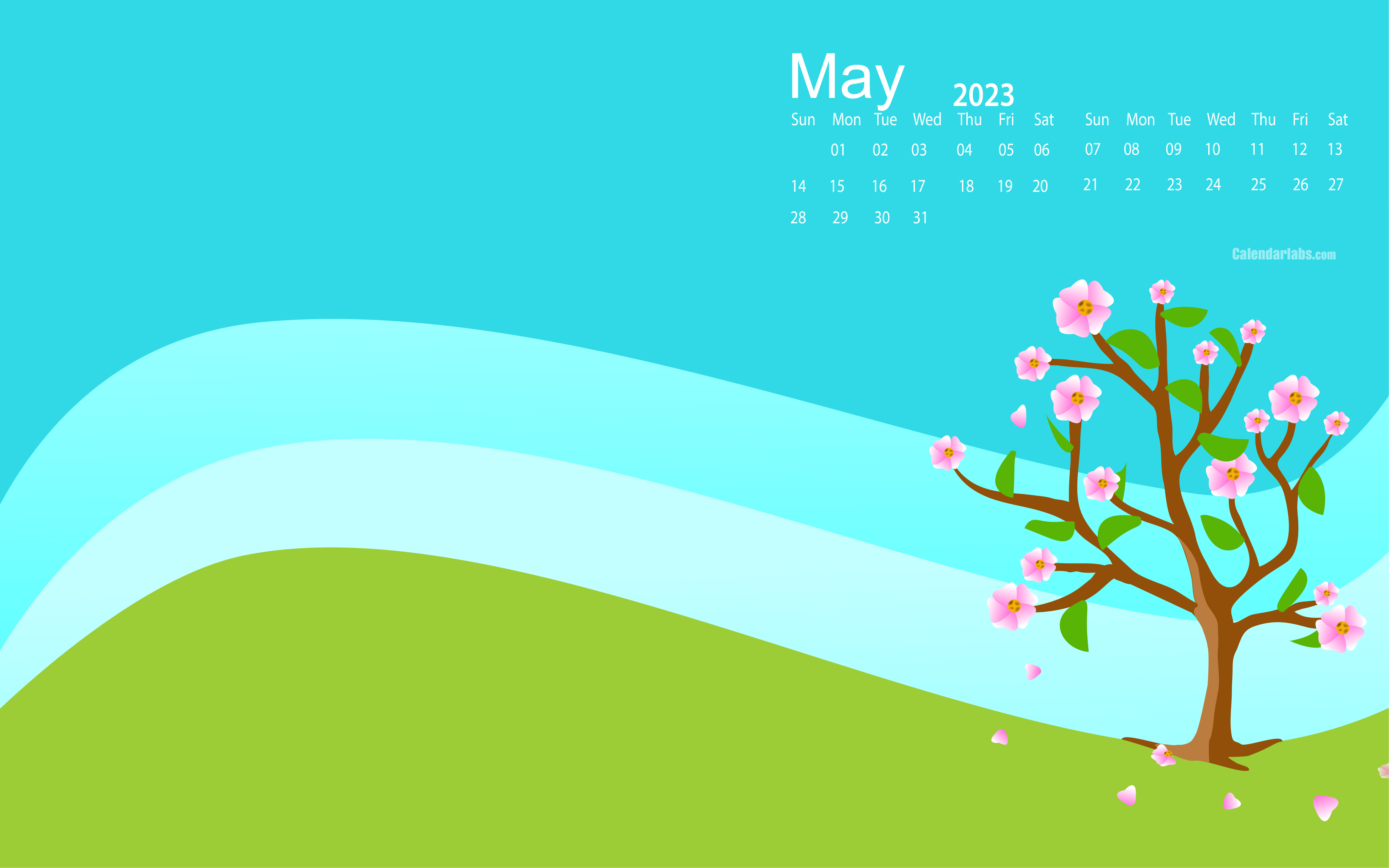 May 2023 Desktop Wallpaper Calendar