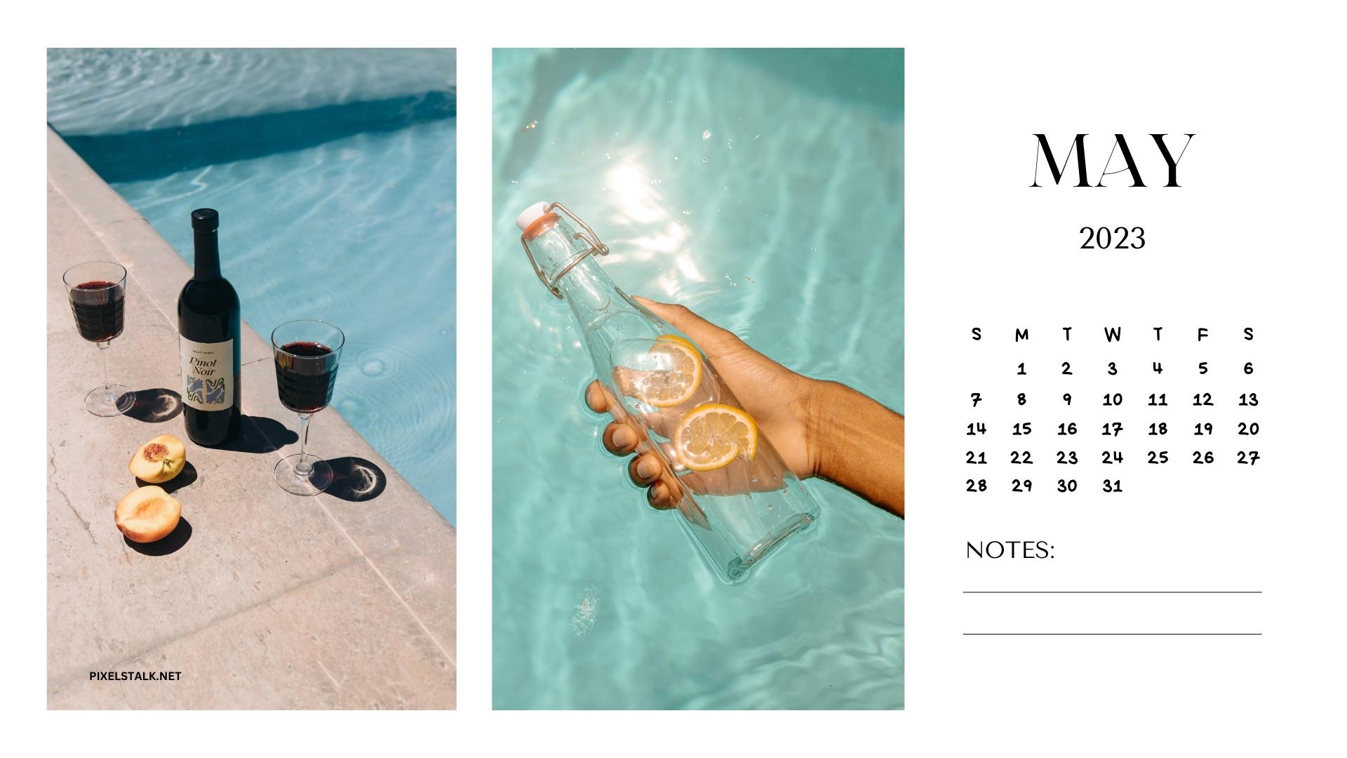 May 2023 Calendar Desktop Wallpaper