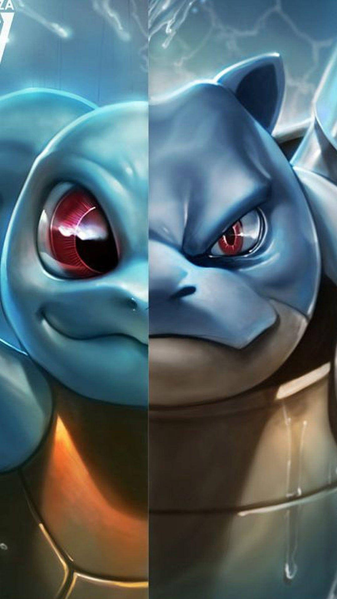 Download Squirtle Evolution Pokemon iPhone Wallpaper