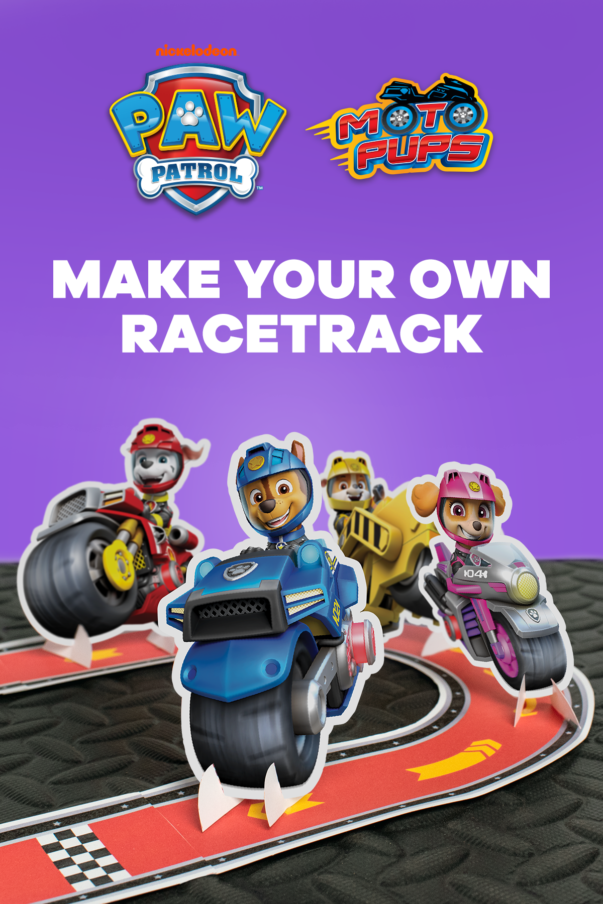 Make Your Own Moto Pups Racetrack
