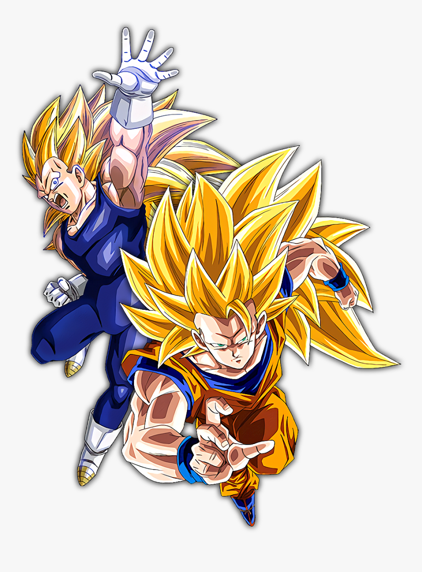 Super Saiyan 3 Goku + Super Saiyan 2 Vegeta. 