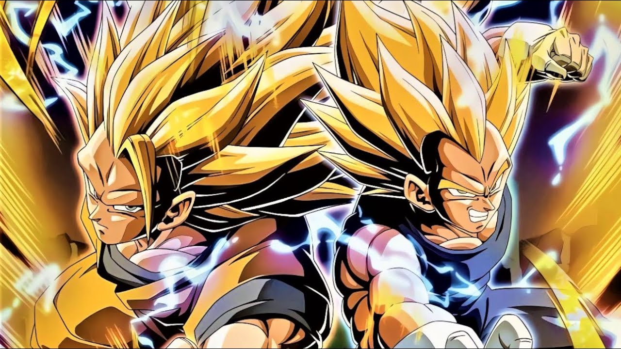 SSJ2 Vegeta and Goku, dbz, dokkan, dokkan battle, goku, super saiyan, vegeta,  HD phone wallpaper