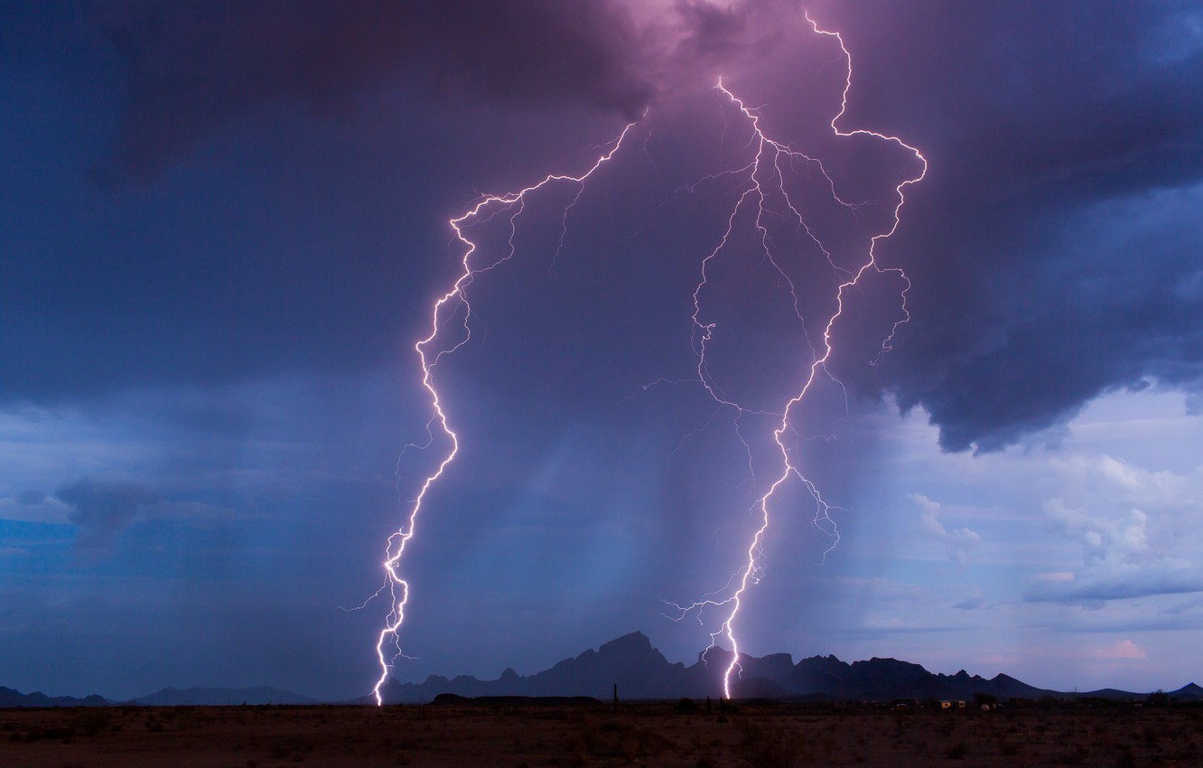 Wallpaper the storm, the sky, element, lightning image for desktop, section природа