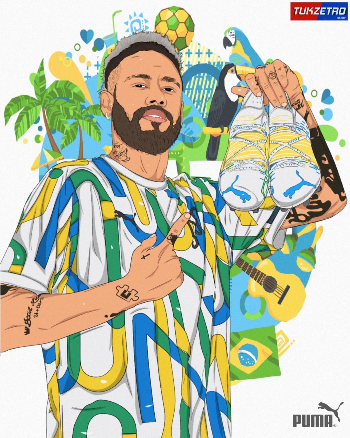 Neymar. Football illustration, Live wallpaper iphone, Art