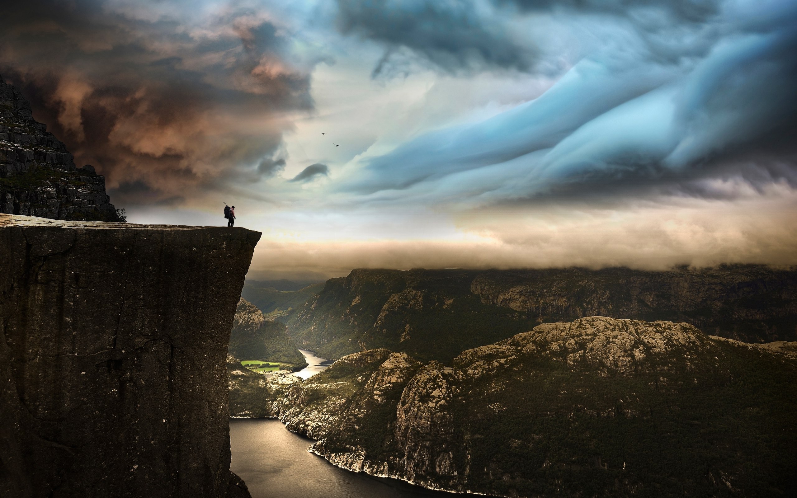 nature, Mountain, River, Men Wallpaper HD / Desktop and Mobile Background