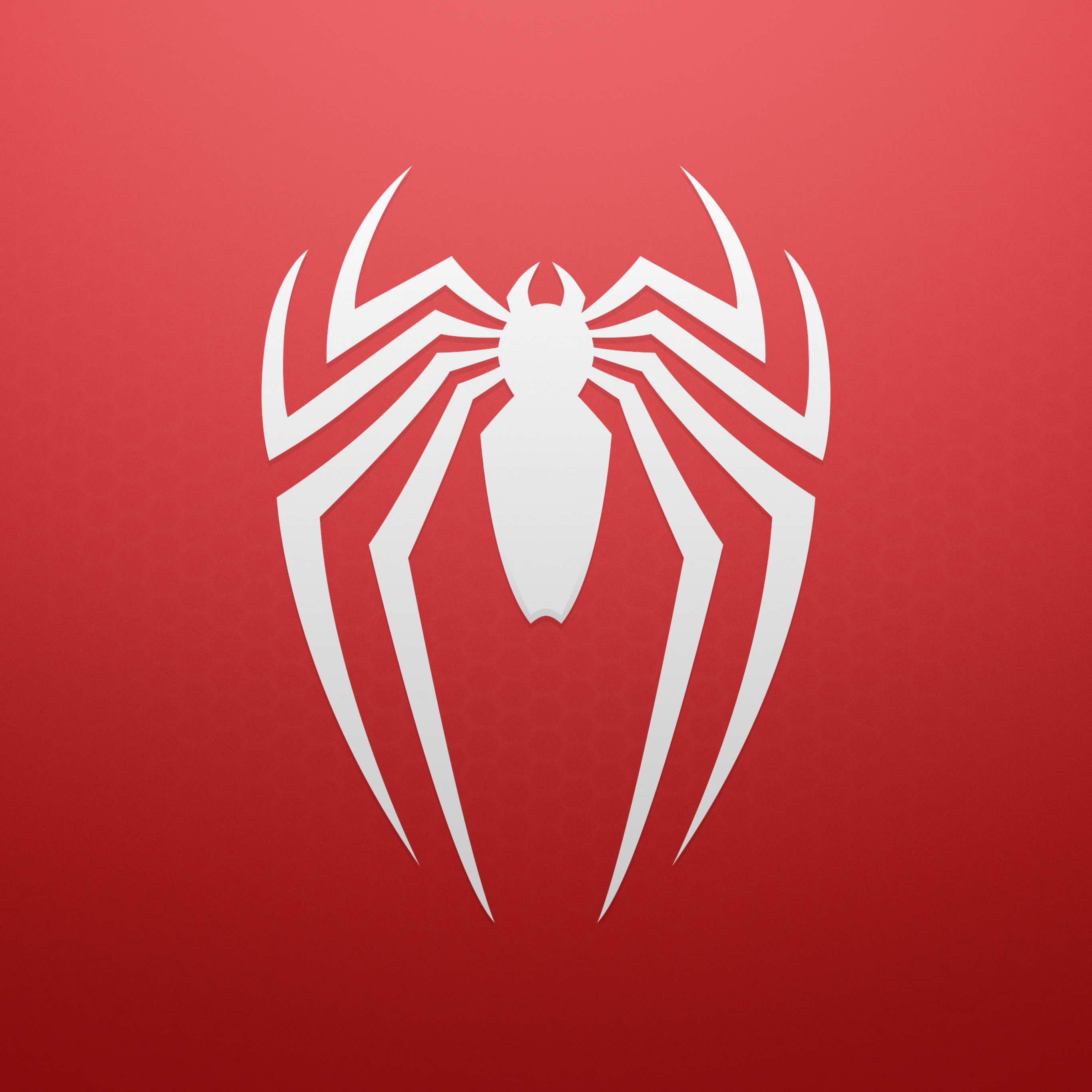 Spider Man Wallpaper 4K, Logo, Red Background, Minimal
