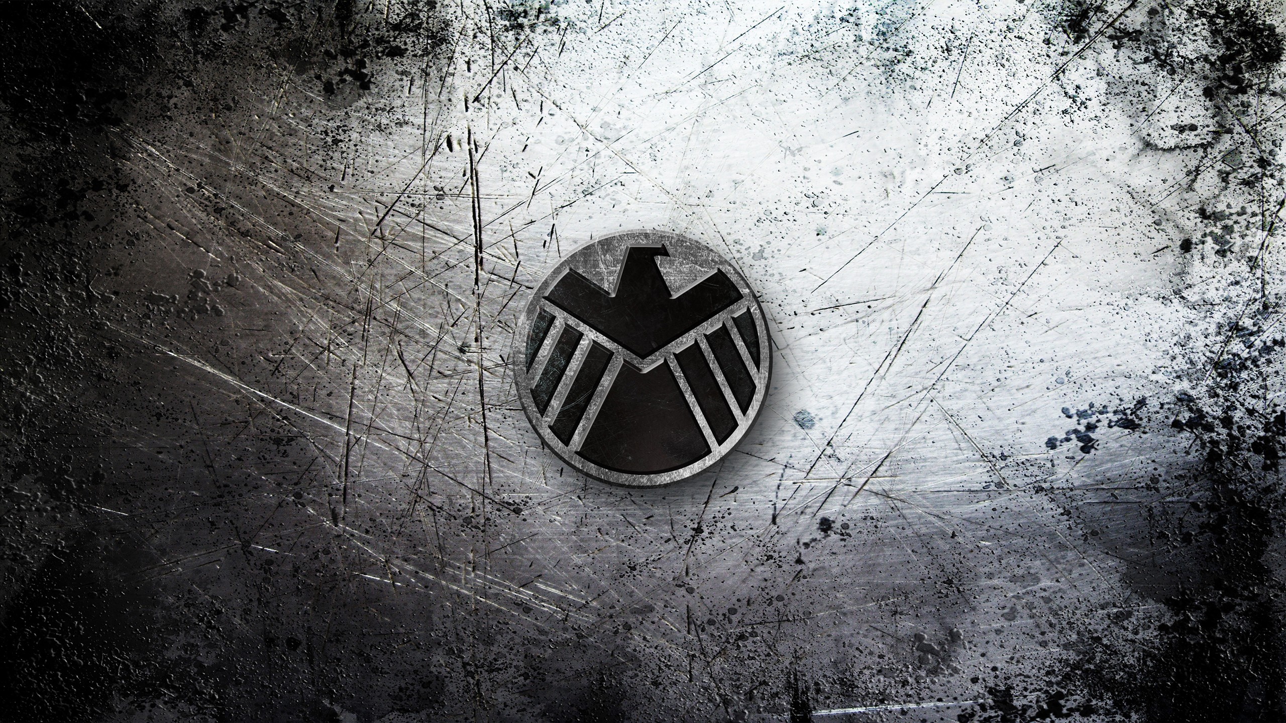 Wallpaper, logo, Marvel Comics, circle, The Avengers, shape, darkness, number, computer wallpaper, black and white, monochrome photography 2560x1440