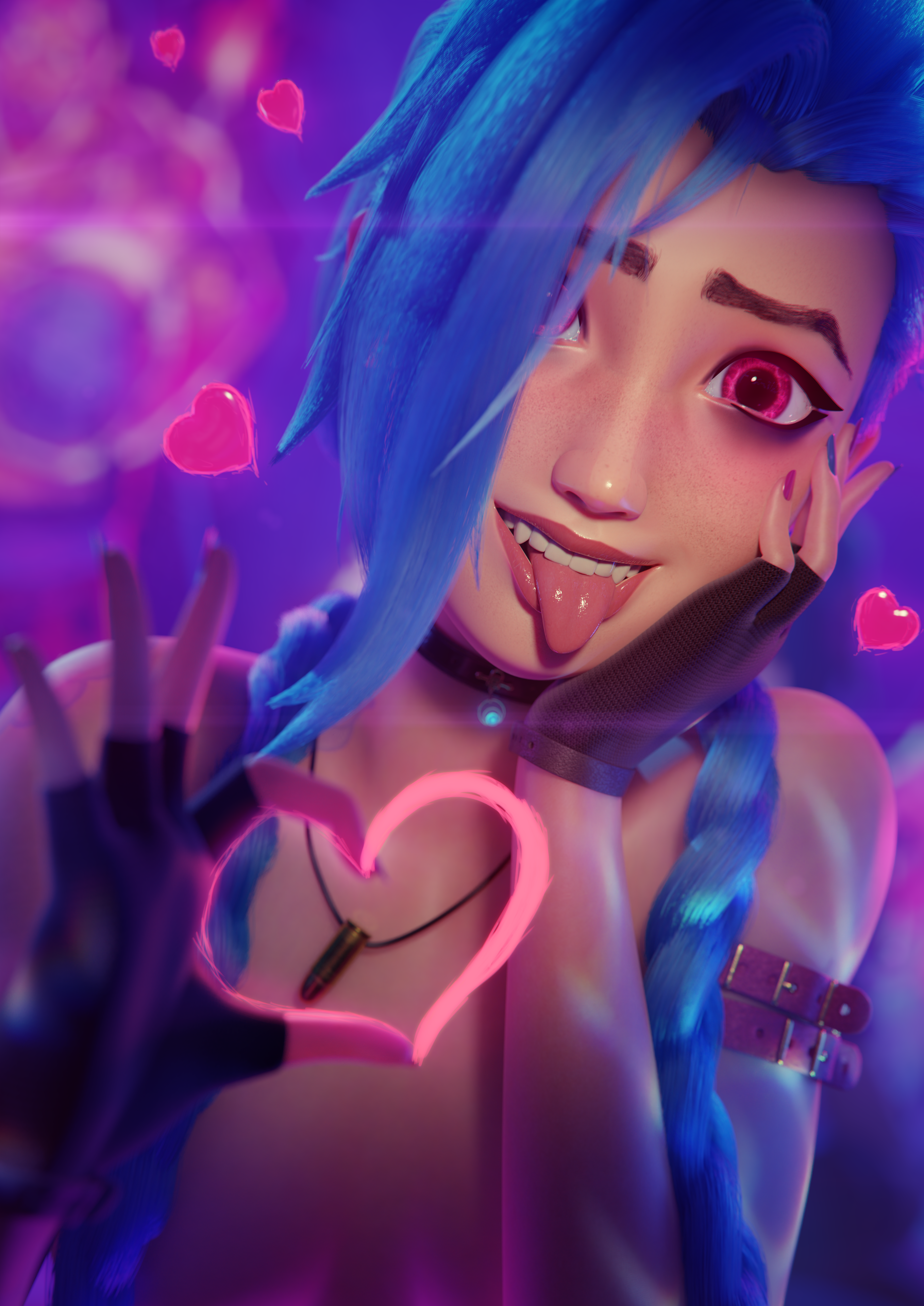 Jinx League Of Legends League Of Legends Video Games Blue Hair Video Game Characters Video Game Girl Wallpaper:2717x3840