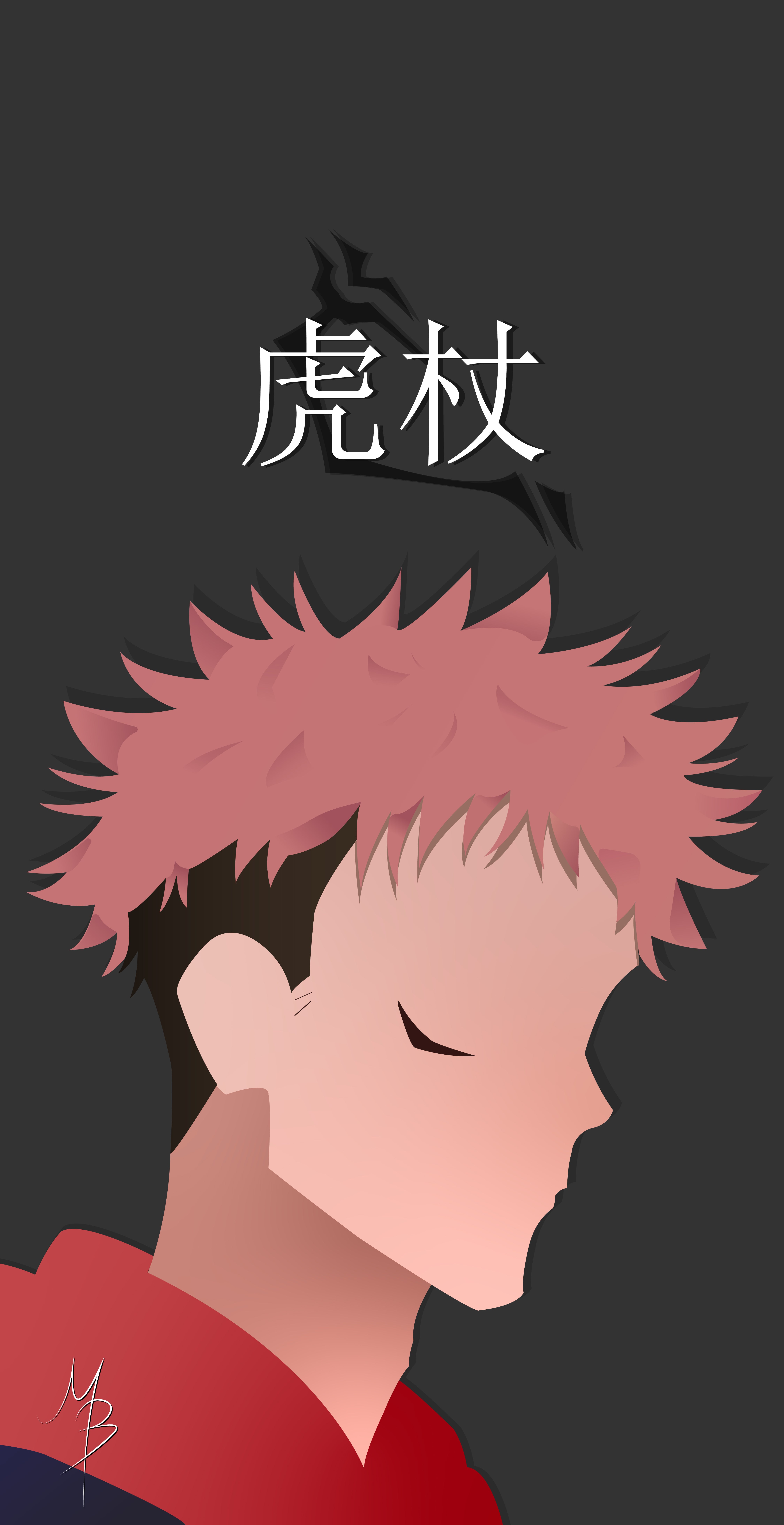 Itadori Yuji Minimalist Wallpaper, r