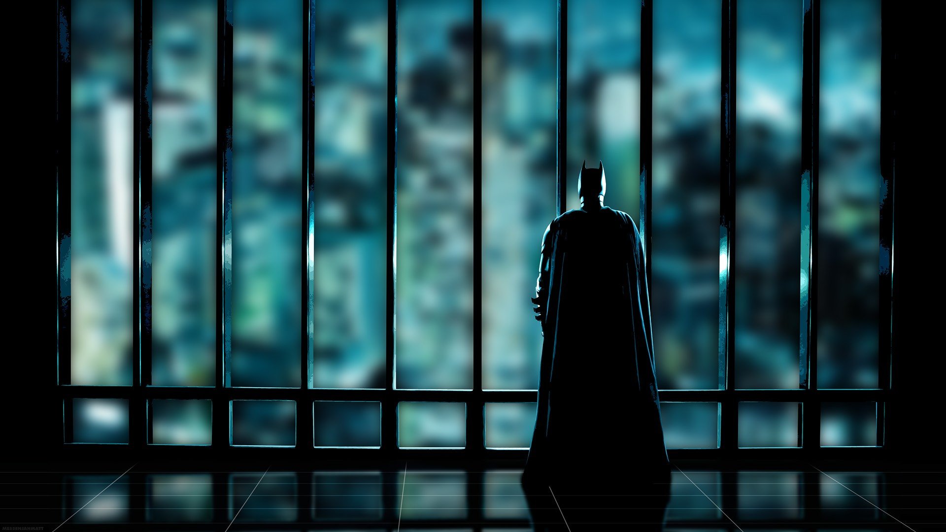 batman, Silhouettes, Superheroes, Gotham, City, Window, Panes Wallpaper HD / Desktop and Mobile Background