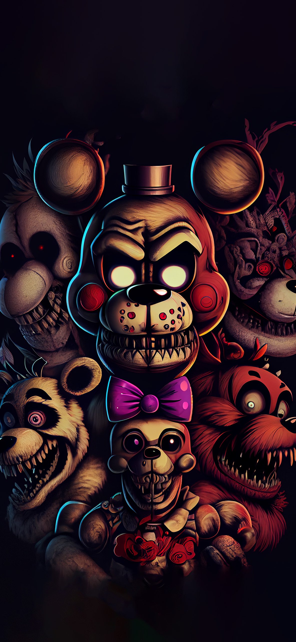 Fredbear is best animatronic  heres a somewhat aesthetic fnaf wallpaper  i