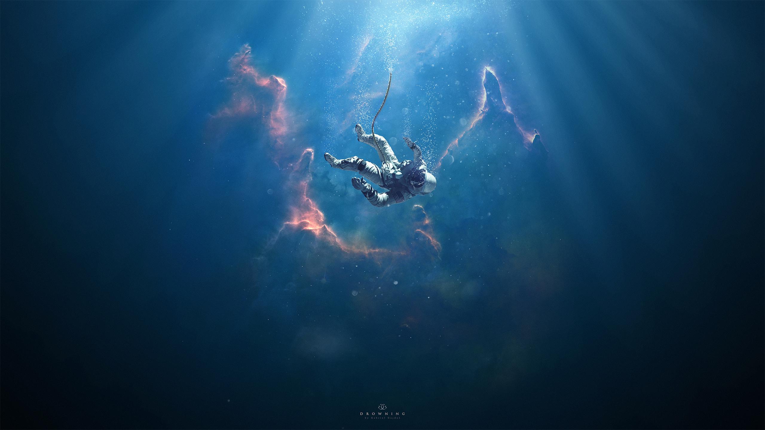 Floating Astronaut HD wallpaper