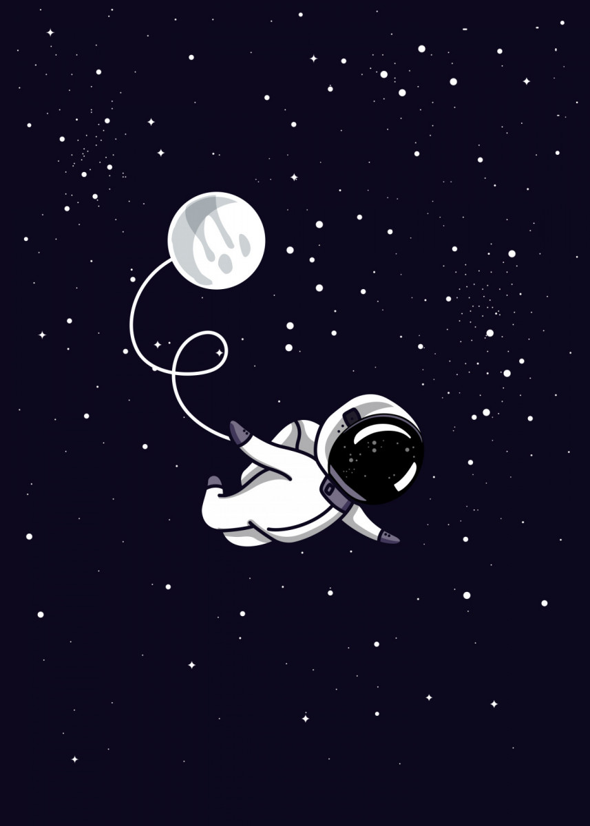 Floating in Space' Poster by Black Foxe. Displate. Astronaut wallpaper, Space drawings, Astronaut art