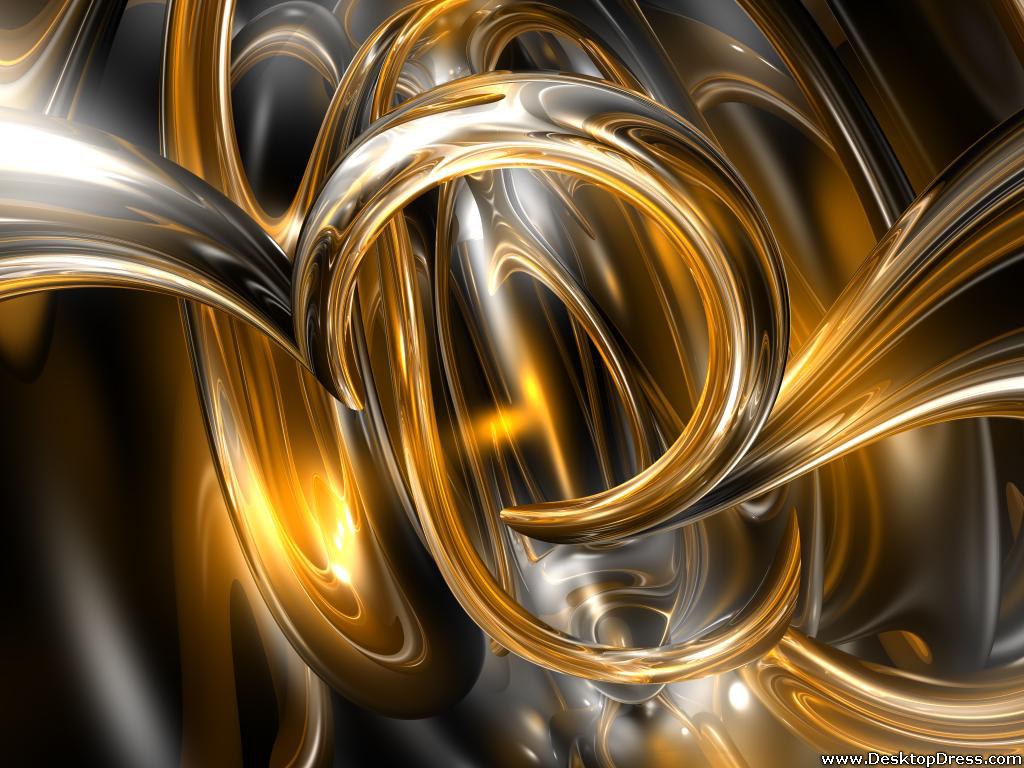 Desktop Wallpaper 3D Background Gold Lubricants