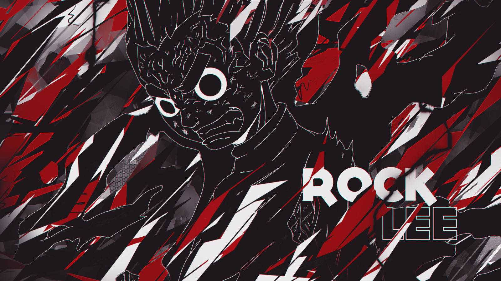 Black Raging Rock Lee Wallpaper