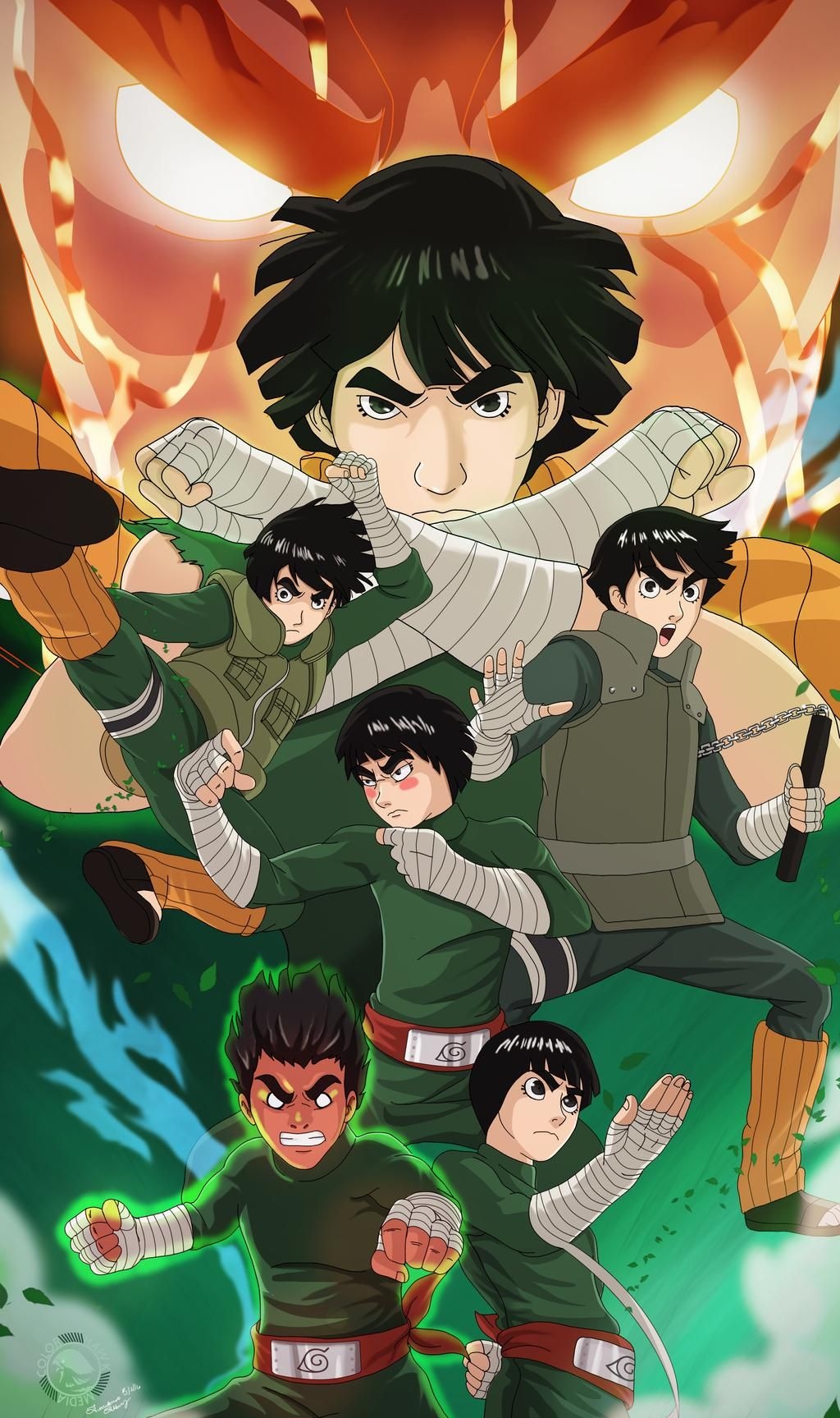 Rock lee cartoon Wallpaper Download