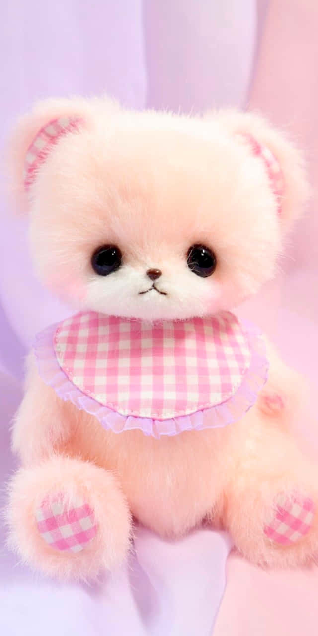 Download Cute Pink Baby Teddy Bear Wallpaper