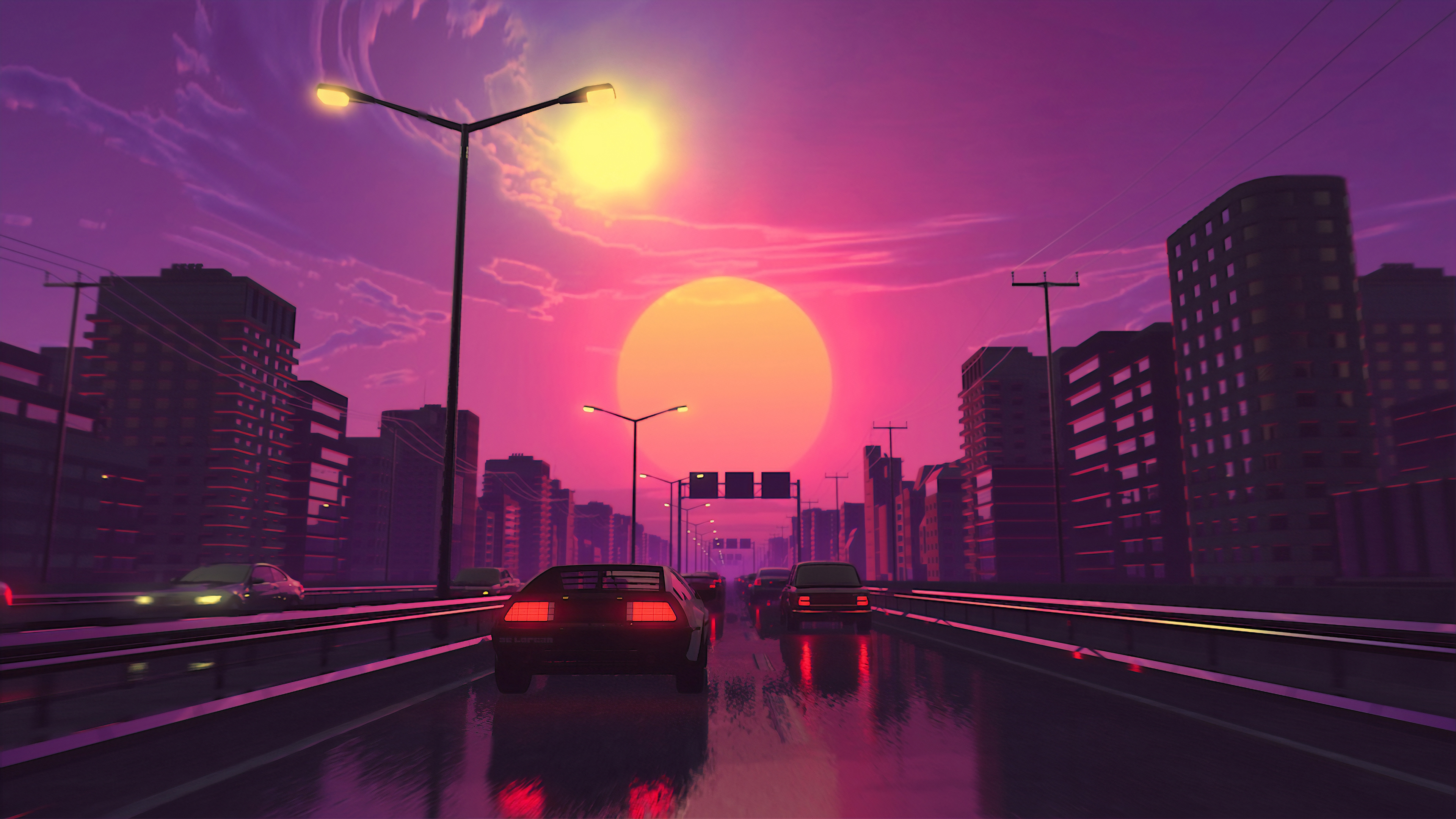 Sunset Lofi Wallpaper