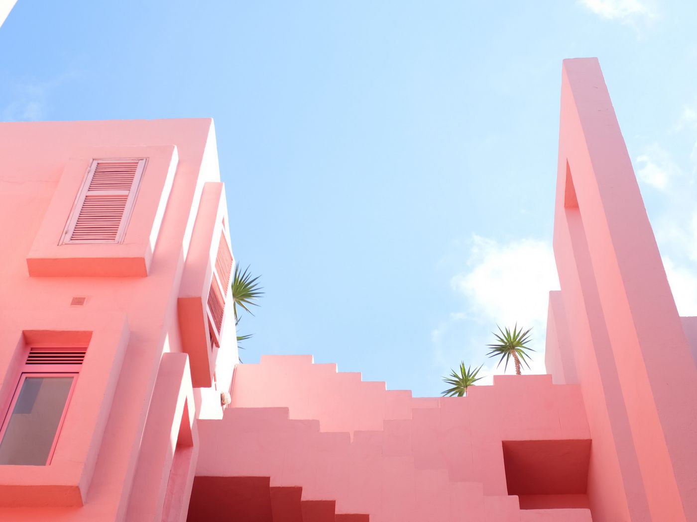 Download wallpaper 1400x1050 facade, pastel, summer, sky, gentle standard 4:3 HD background