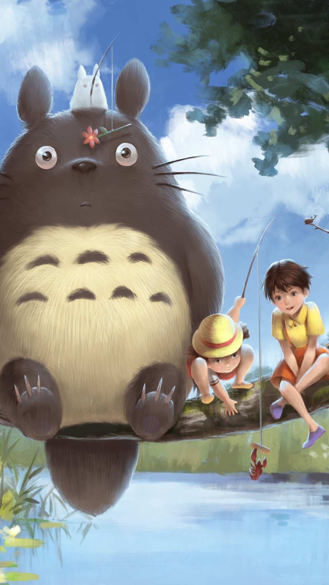 Wallpaper / Anime My Neighbor Totoro Phone Wallpaper, Satsuki Kusakabe, Mei Kusakabe, Mini Totoro (My Neighbor Totoro), Totoro (My Neighbor Totoro), 1080x1920 free download