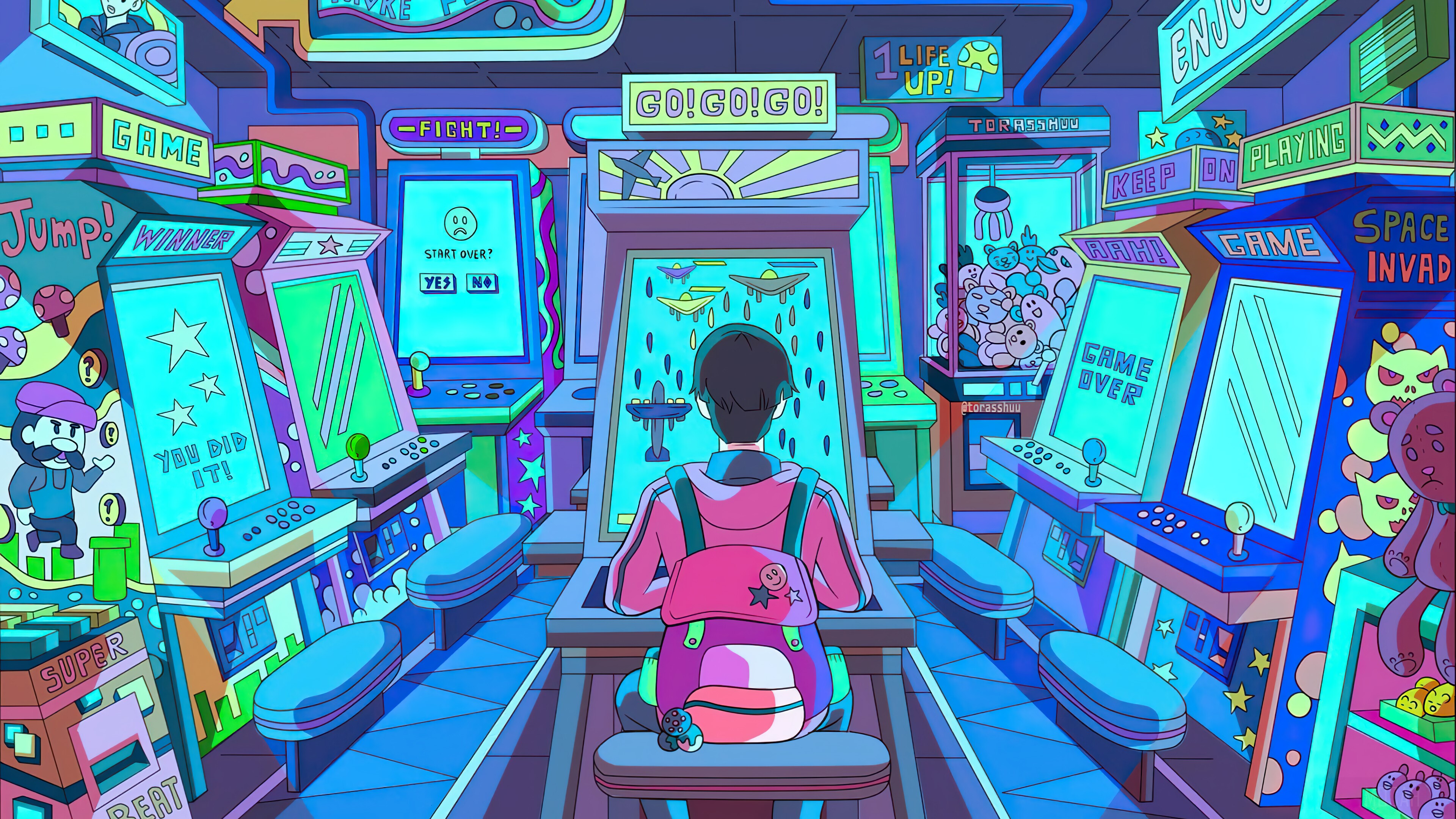 Digital Art, Arcade, Playing Games 4k Gallery HD Wallpaper