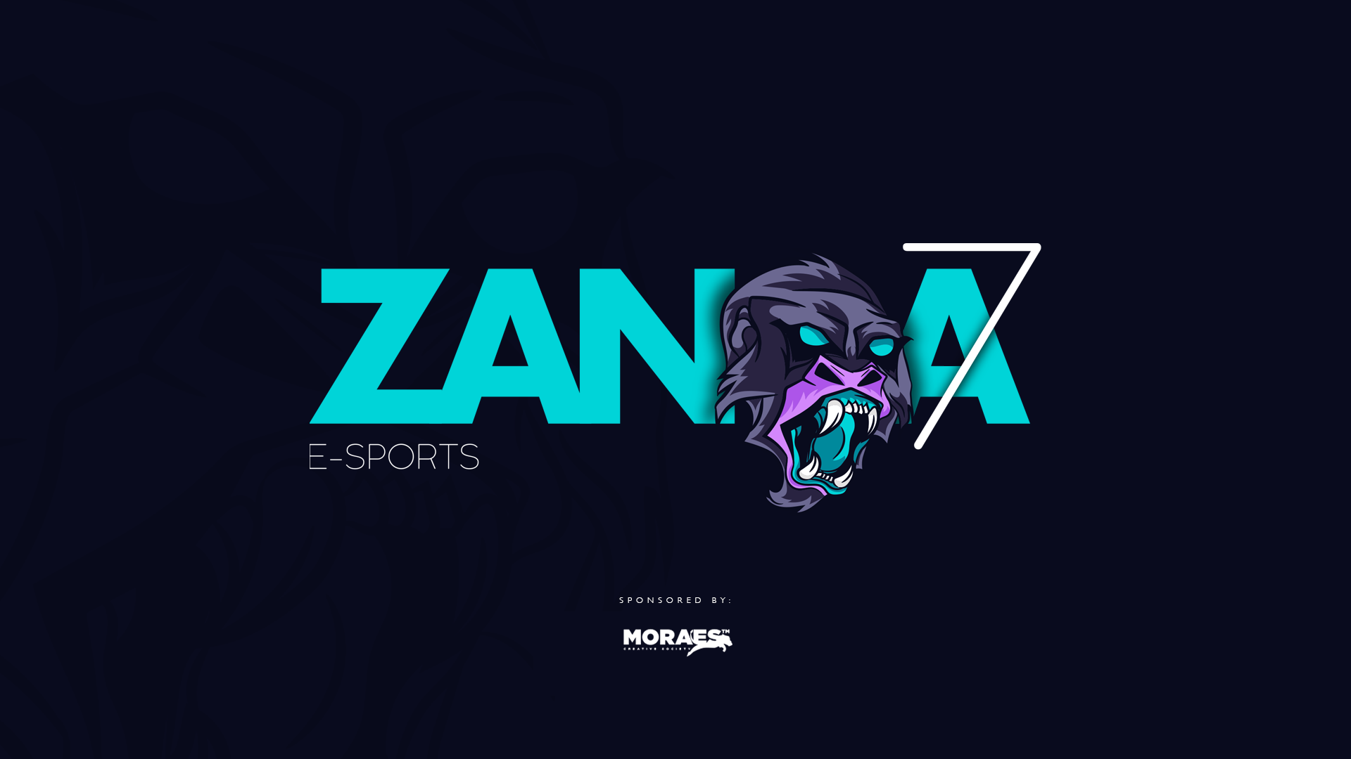 Zanga7, Blue Background, PC Gaming, Simple Background, E Sports, Cyan Gallery HD Wallpaper