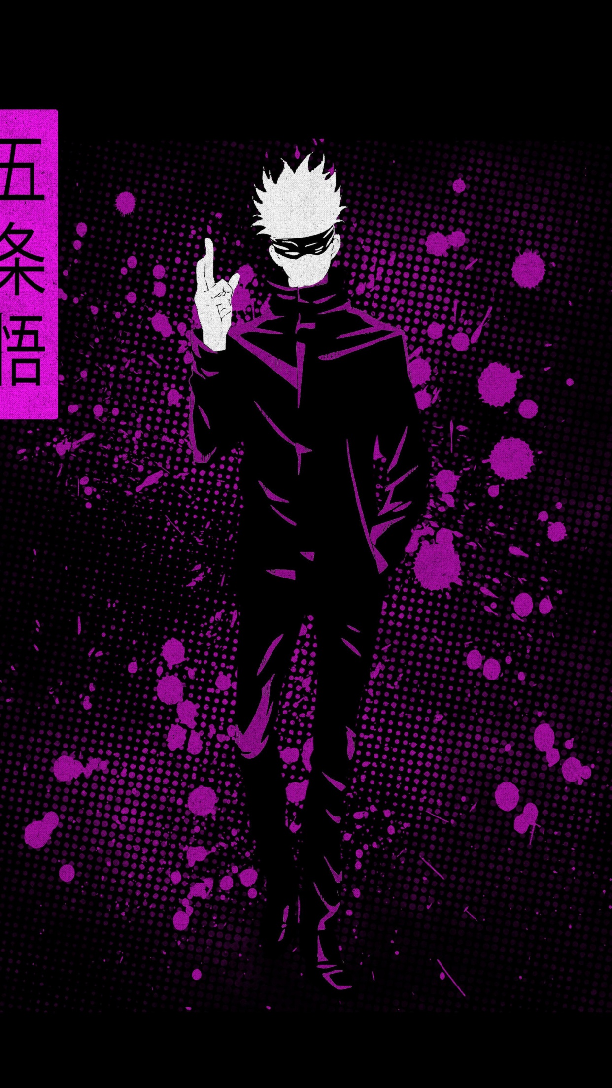 Satoru Gojo Wallpaper 4K, Jujutsu Kaisen, Black Dark