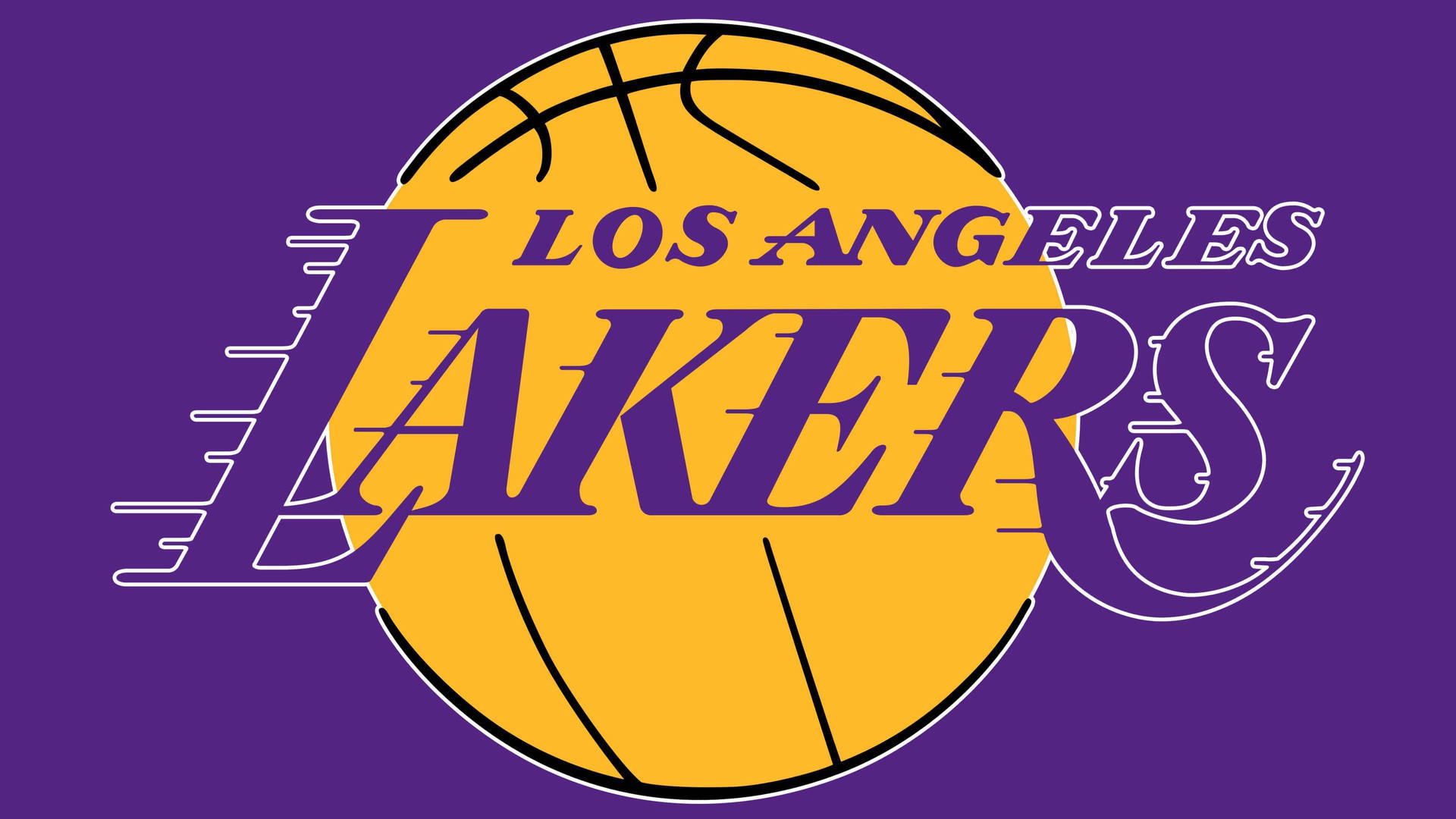 Download Los Angeles Lakers Purple Yellow Wallpaper