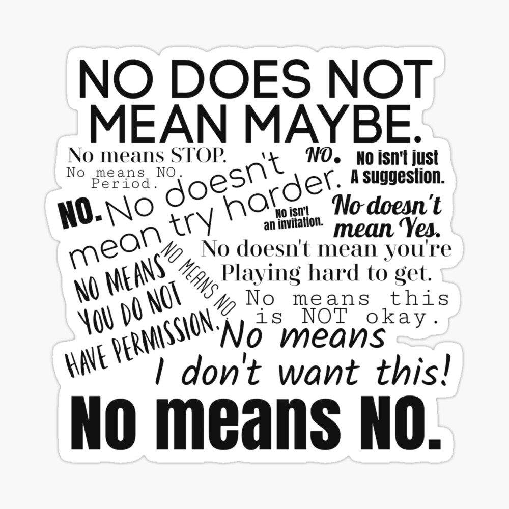 No Means NO. Poster