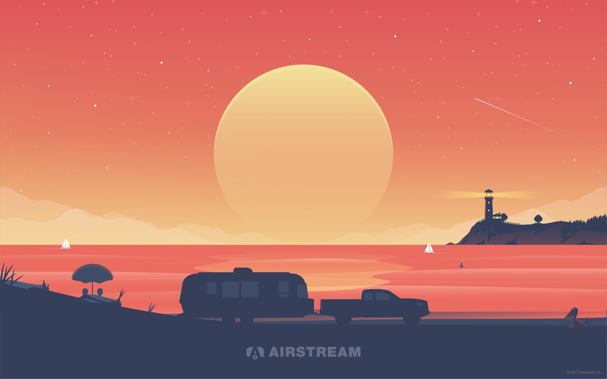 Sun Kissed Screens: Airstream Desktop & Mobile Wallpaper For Summer