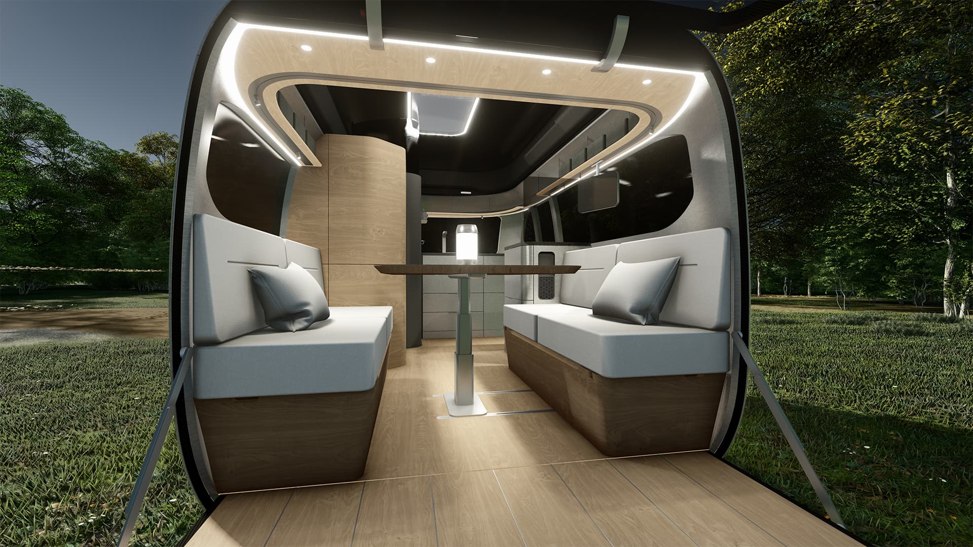 Airstream and Porsche unveil camping trailer concept