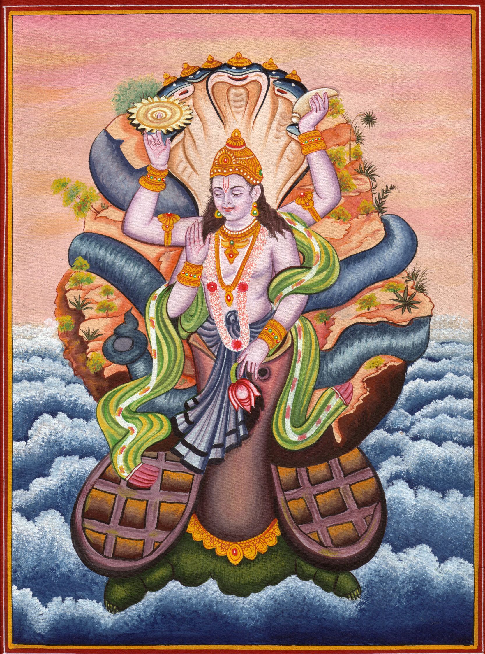 Kurma Avatar of Lord Vishnu Watercolor. Vishnu, Lord vishnu, Varaha